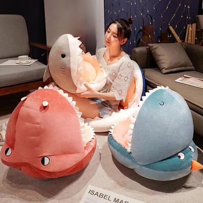 Rückenkissen, Plüsch-Stuhlkissen, Tier-Kind-Sitzkissen, Sofamatte, Heimsofa, Innenboden, Geburtstagsgeschenk, niedliche Hai-Bodenmatte