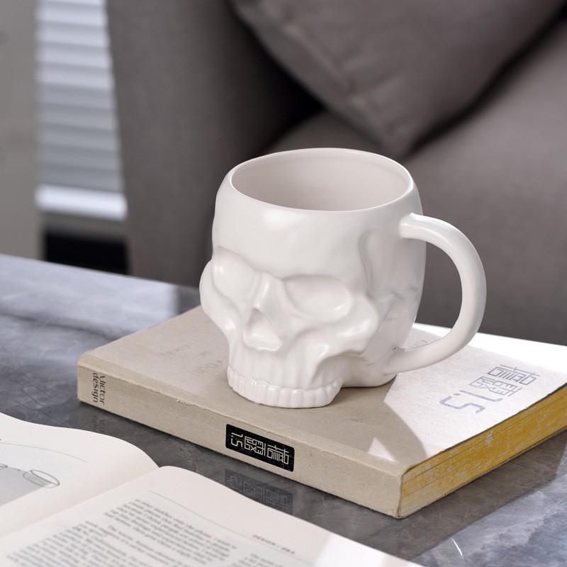 Halloween Skull Ceramic Coffee Mug Creative Office Drinkware Modern Minimalist