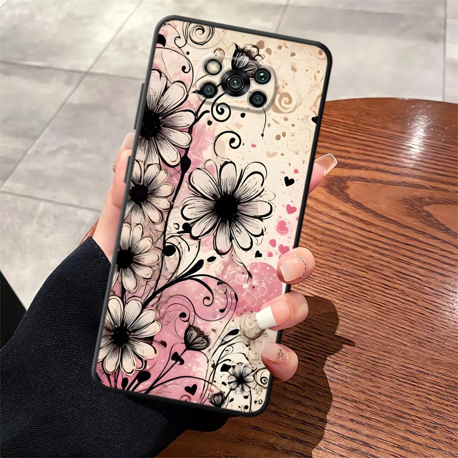 

Чехол для Xiaomi Poco F8 M3 M4 M7 F3 C71 C75 C61 X3 X4 X5 X7 Pro F1 M5 C50 Funda Чехол для телефона Ретро Цветочный Узор Poco F3