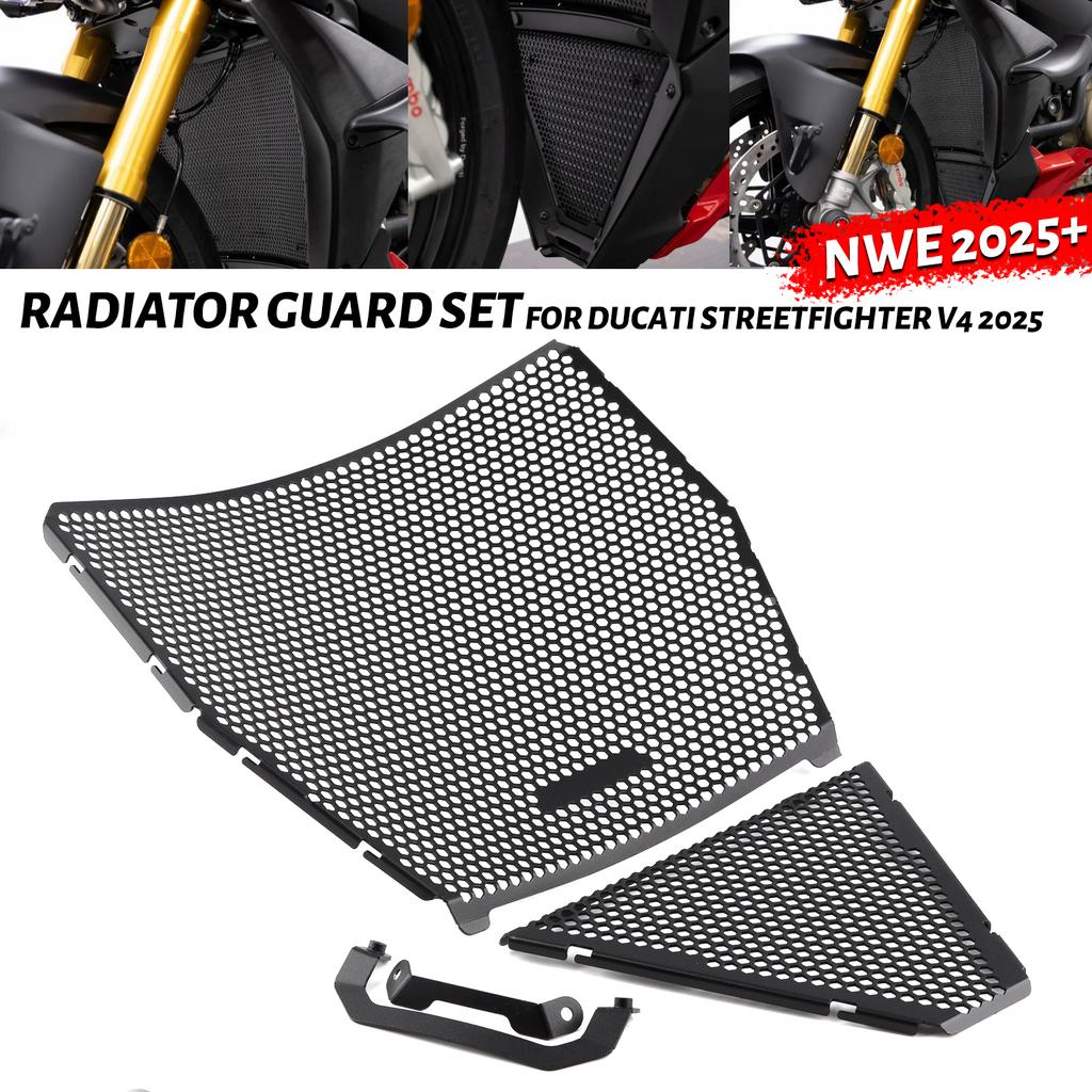 For Ducati Streetfighte V4 V4S 2025+ Radiator Guard Set Motorcycle Accessory Radiator Grill Guard Cover Protector CNC Aluminum