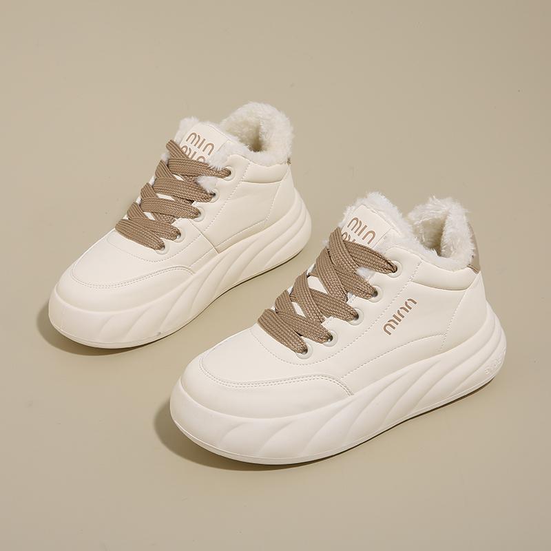

Woman Plush Warm Winter Sneakers Women High Top Cott Sport Shoes 2026 New Casual Lace Up Female Platform Shoe Zapatillas Mujer 35 хаки