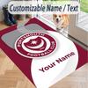 Custom Text Printed Rug Portsmouth FC Non Slip Floor Carpet For Home Room Decor