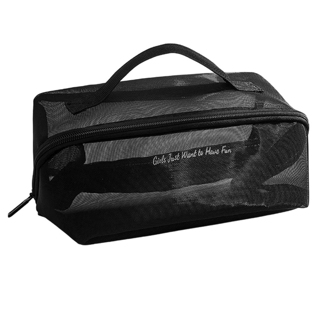

Portable Travel Mesh Shower Tote Bag Suitable for Sports Storage Travel Bag Cosmetic Jewelry Toiletry Bag чёрный