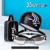 Youyou Anti-Fog HD Waterproof Swimming Goggles & Cap Set for Men and Women - Fashionable Adult Eye Protection.