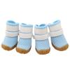 Breathable Dog Mesh Shoes Rubber Sole Adjustable Dog Paw Protectors Hollow Out Wear-resistant Dog Footwear Spring Summer