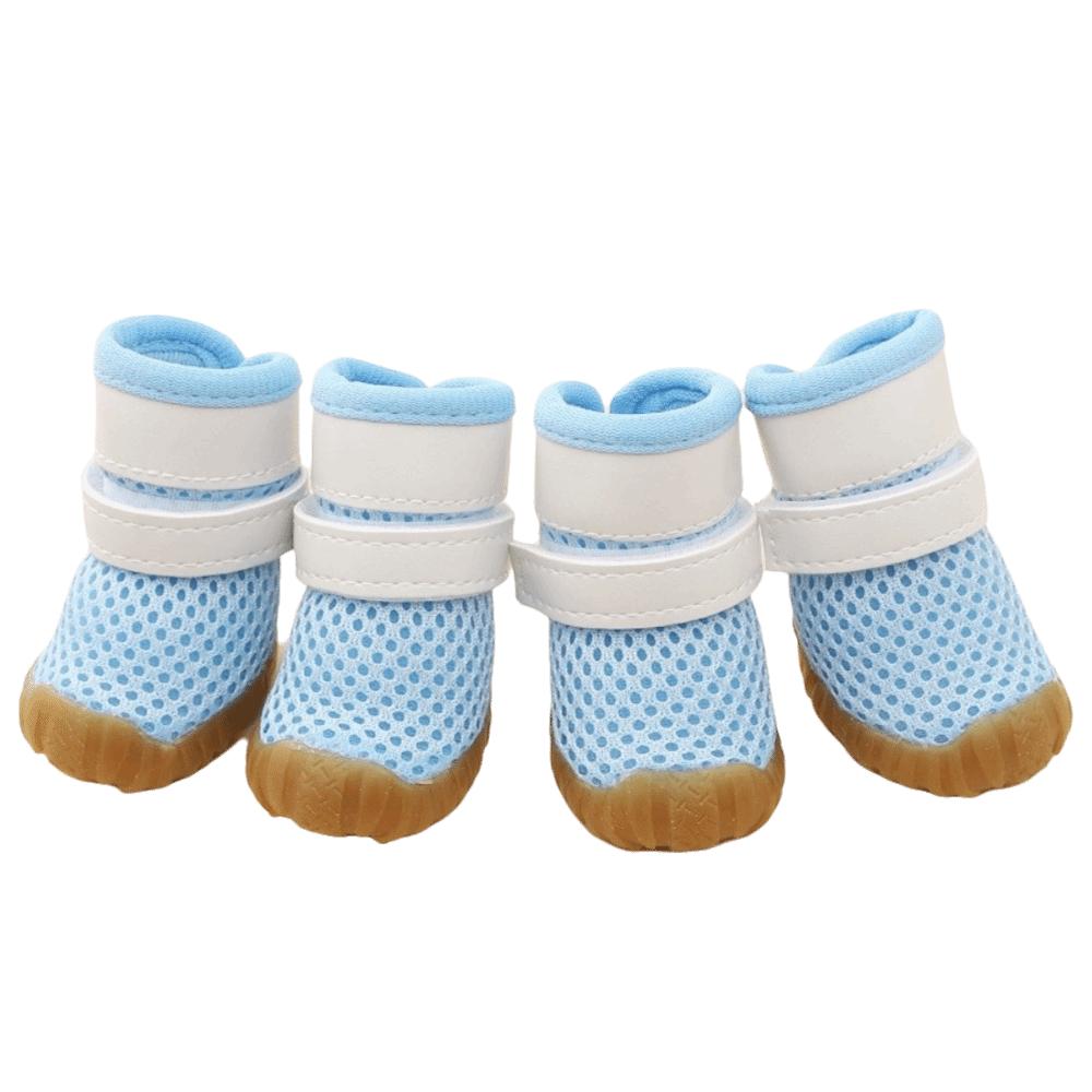 Breathable Dog Mesh Shoes Rubber Sole Dog Paw Protectors Fashion Dog Sneakers  Outdoor Walking