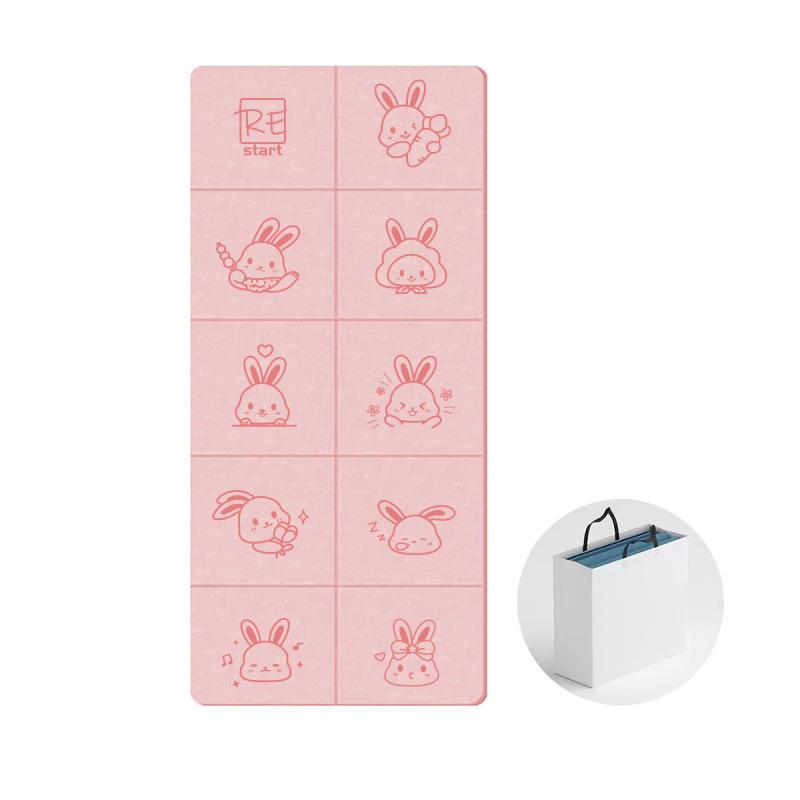 Tappetino da Yoga Pieghevole Antiscivolo Portatile Insonorizzato Inodore e Set con Corda per Saltare