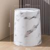 Imitatie Marmer Prullenbak met Klapdeksel Dubbellaags Lichtgewicht Veelzijdig Modern voor Thuis Kantoor
