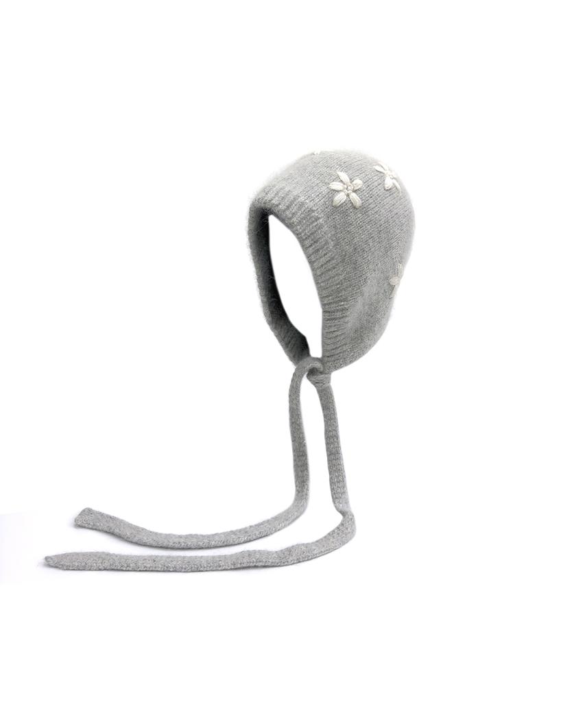 Ssekkondo Romi Daisy Wool Knit Bonnet Balaclava_2 Colors