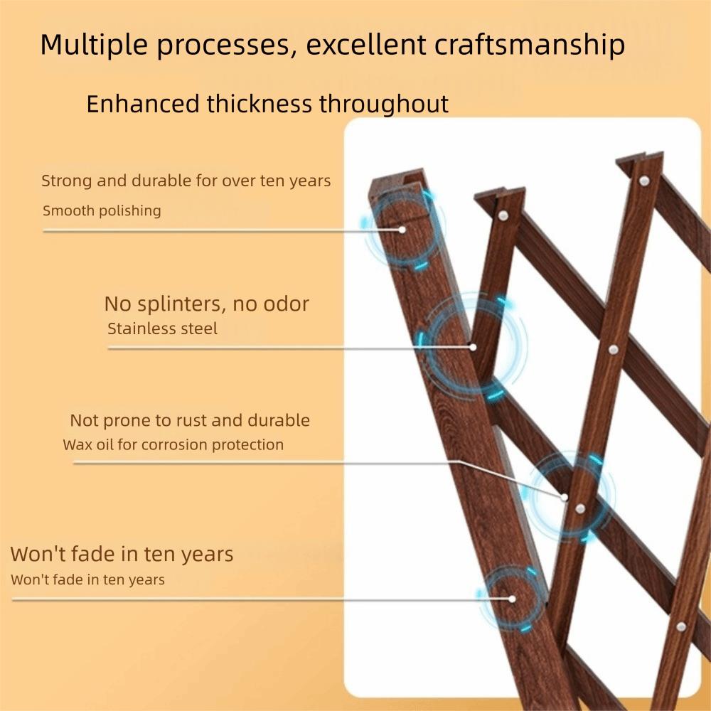 Rozciągliwe Drewniane Ogrodzenie Trwałe/bezwonne Rozszerzone Ogrodzenie Kratowe Dekoracja Ogrodu