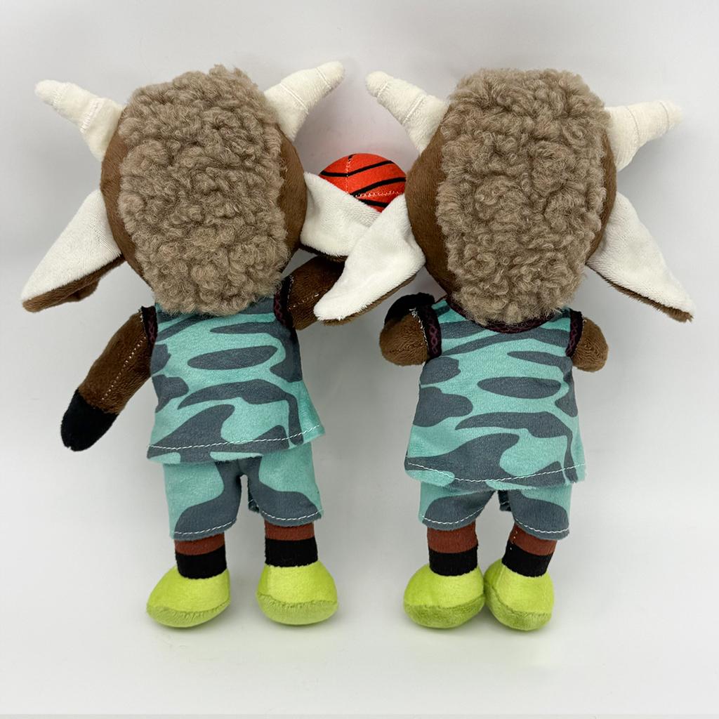 New 24Cm Movie Goat Bring Basketball Plush Toys Cute Cartoon Anime Movie Goat Doll Peripheral Stuffed Doll Birthday Gifts