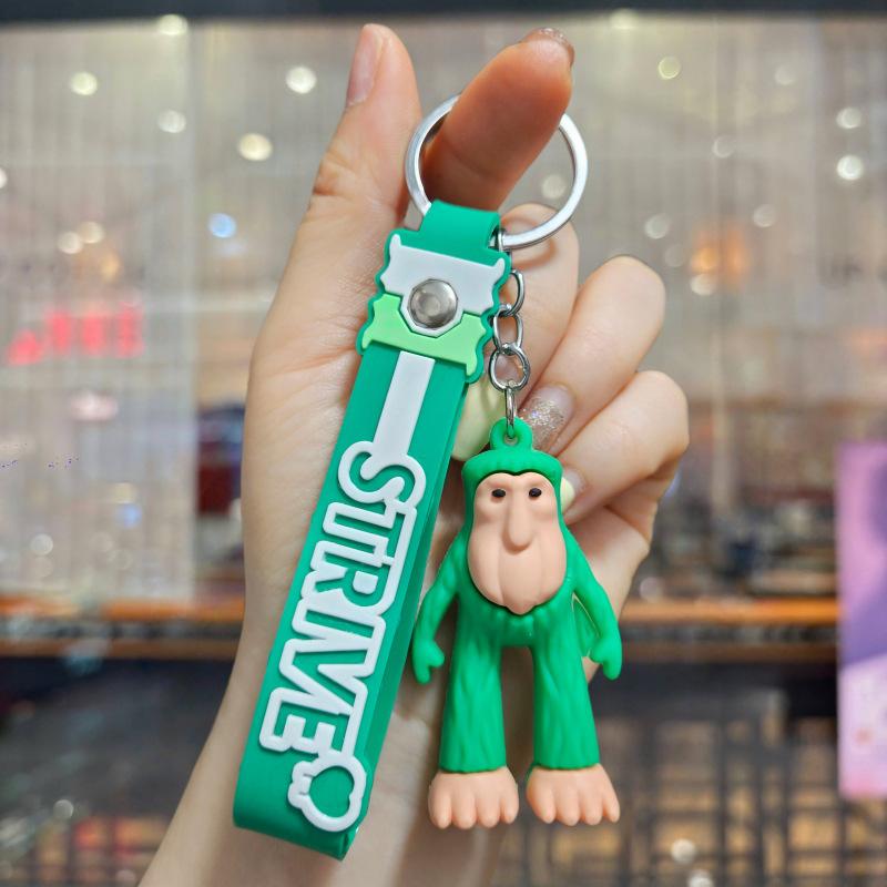 Cartoon Keychain Pendant, Wooden Stick Figure, Key Chain, Blind Box, Tide Play Pendant.