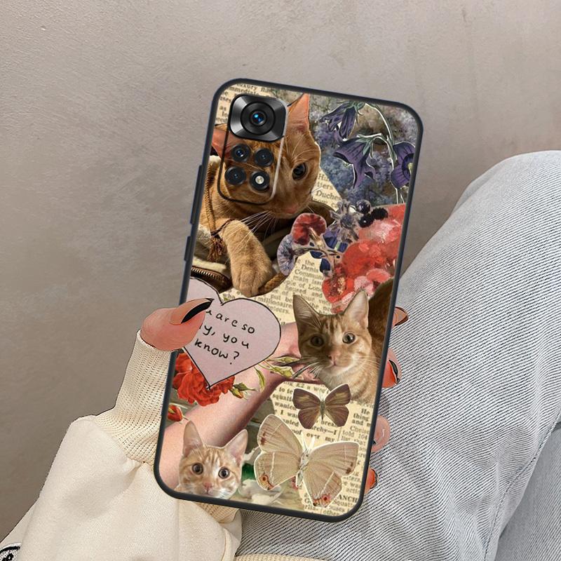 Funny Cute Kitty Cat Aesthetic For Xiaomi Redmi Note 14 9 10 11 12 13 15 Pro Plus Case Cover For Redmi 15C 14C 12C 10C 13C