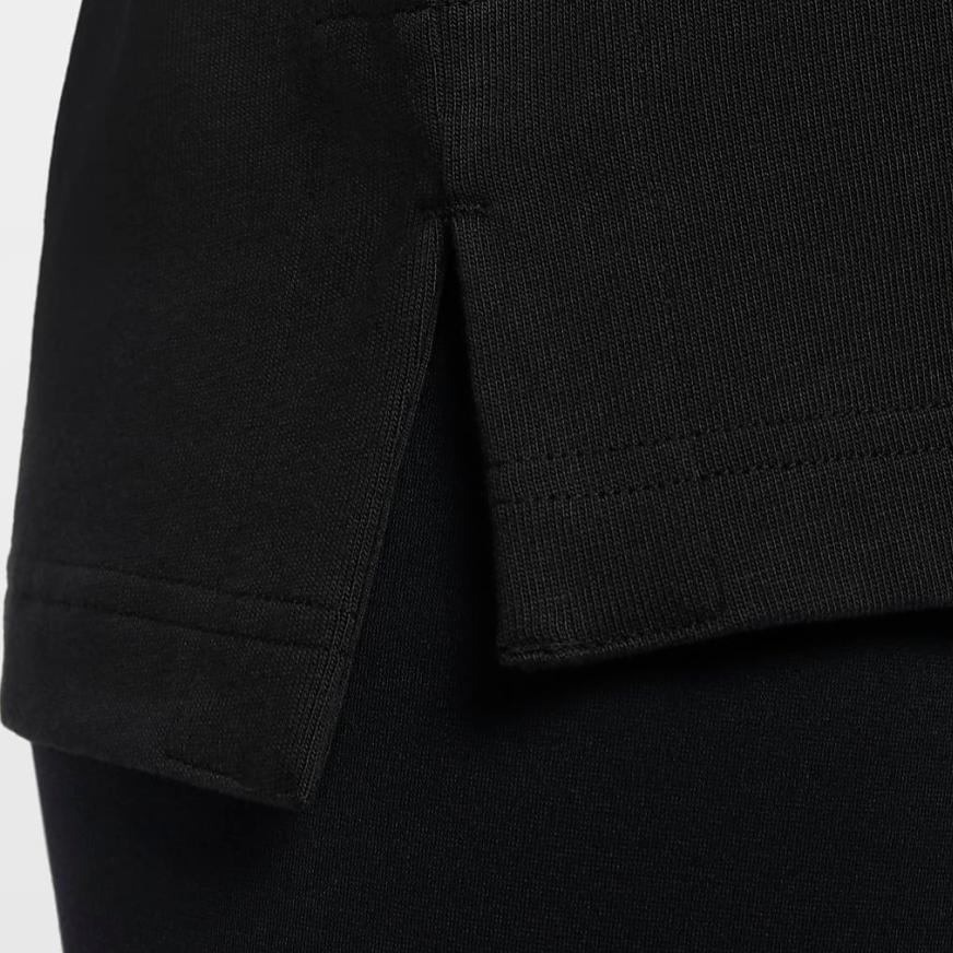 Nike Sportswear Essentials Oversized Logo Outdoor Casual Sports Long Sleeve T-Shirt Women Tops Black Sail-White FZ5814-010