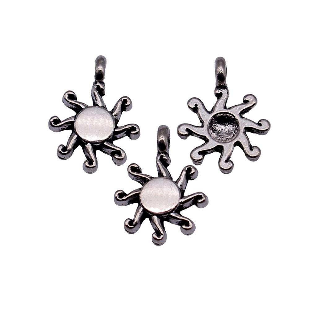 Sun And Moon Face Charms Multi Color Alloy Pendants For Celestial Themed Jewelry