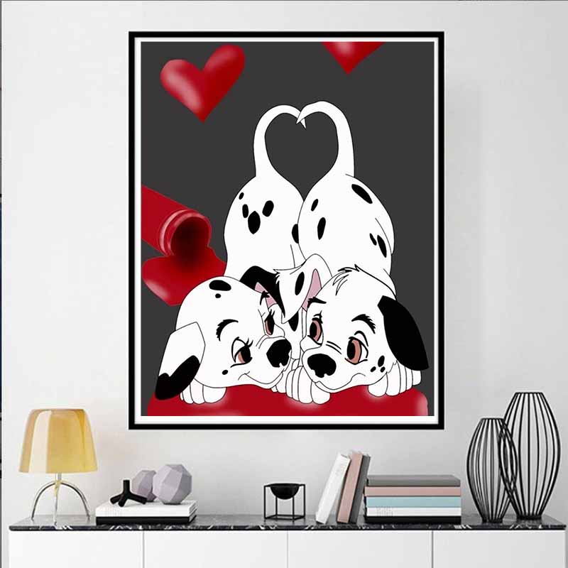 Disney Diamond Painting Set Loyal Dog Dalmatian Heart Embroidery Wall Decoration DIY Set Gift Handmade Crystal 5D Diamond
