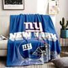 New York Giants Theme Personalized Outdoor Flannel Blankets Soft And Suitable For All Seasons Perfect For Sofas Beds And Camping