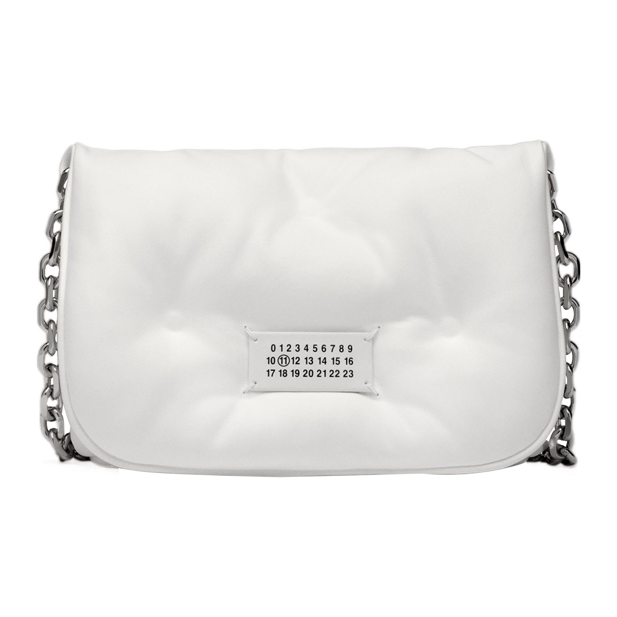 

Maison Margiela Glam Slam Digital Logo Chain Shoulder Strap Napa Leather Crossbody Bag Women Bags White SB1WG0019P4300T1003 Basic Set (Bag+Dust Bag)