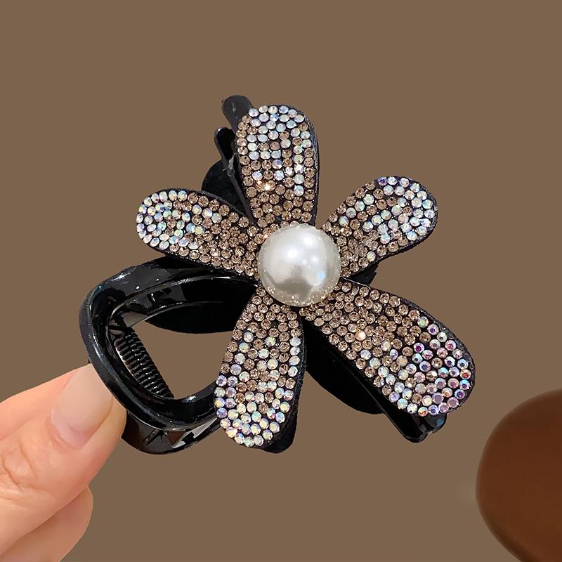 Strass Kristall Blume Haarspange Groß Größe Floral Geometrisch Hai-Klammer Süß Elegant Damen Haaraccessoires