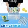 1-5PCS Ice Mold with Lid Diamond Design Easy Release 3D Round Ice Ball Maker Plastic Freezer Tray for Whiskey Cocktails Reusable