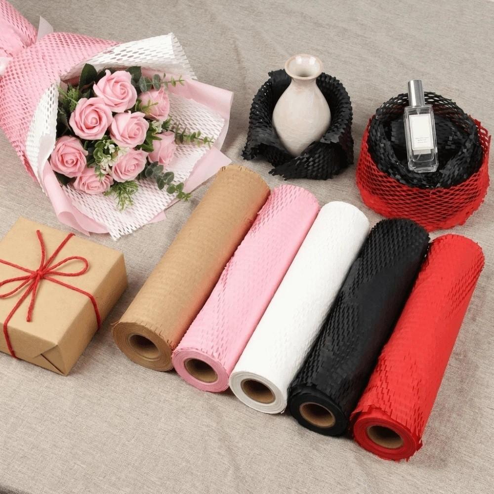 Eco-Friendly Honeycomb Paper Protective Hollow Honeycomb Cushioning Wrap Irregular Shockproof Anti-Shock Paper Floral Bouquet