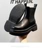 Men's Trendy High-End Retro Chelsea Boots - British Style, Thick-Soled, High-Top Leather Martin Design 5015-A.