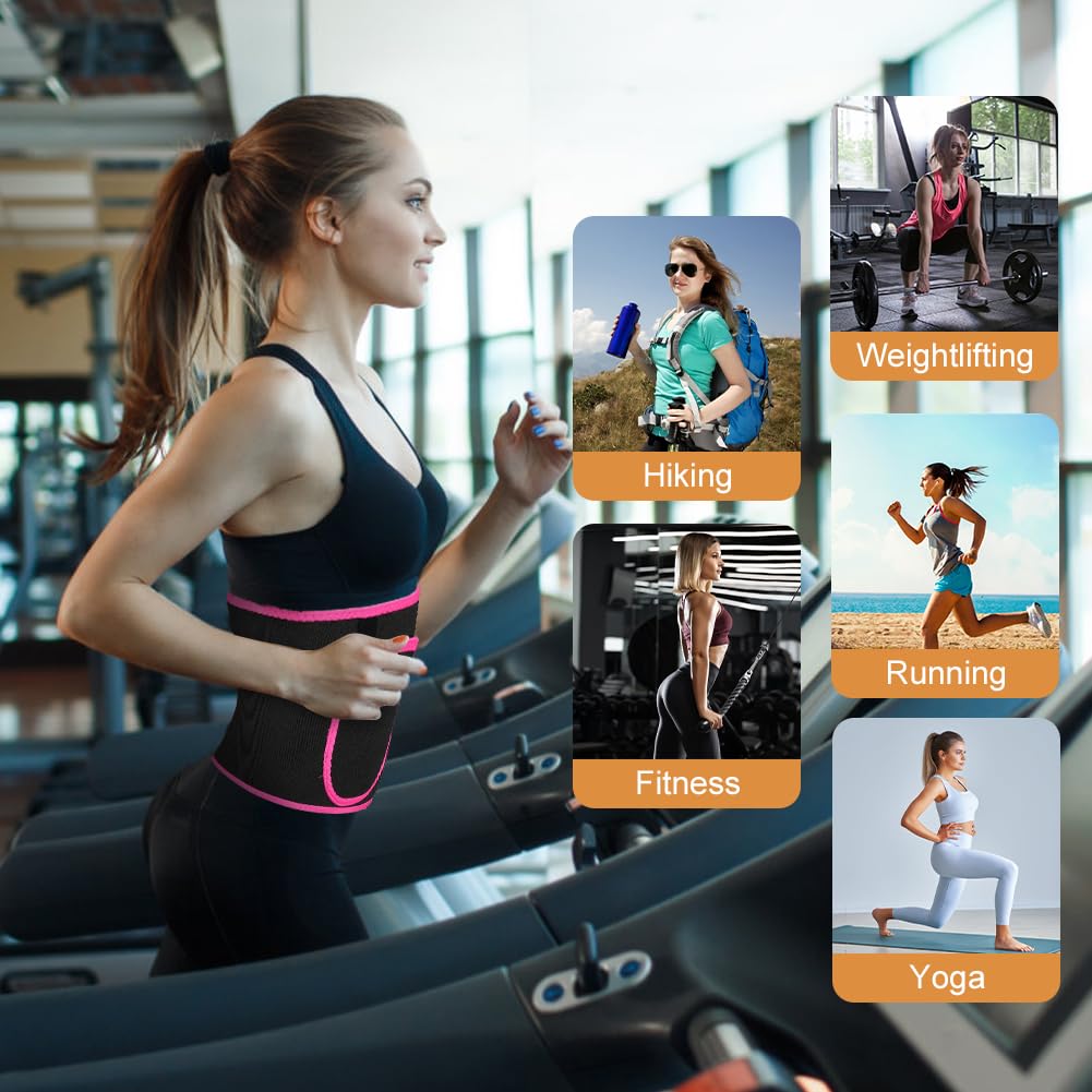 Corset Talie pentru Slăbit pentru Bărbați și Femei, Ajustabil, Centură de Transpirație pentru Reducerea Taliei, Efect de Saună, Arde Grăsimile, Centură de Exerciții pentru Spate