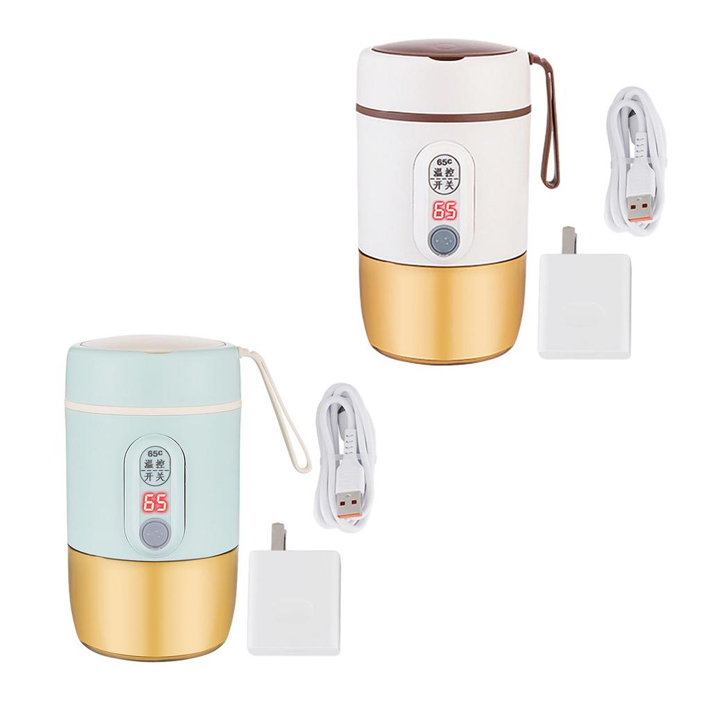 Portable Bottle Warmer Multipurpose Leakproof 500ml Travel Electric Kettle USB for Airplane Picnic Travel Outdoor Shopping