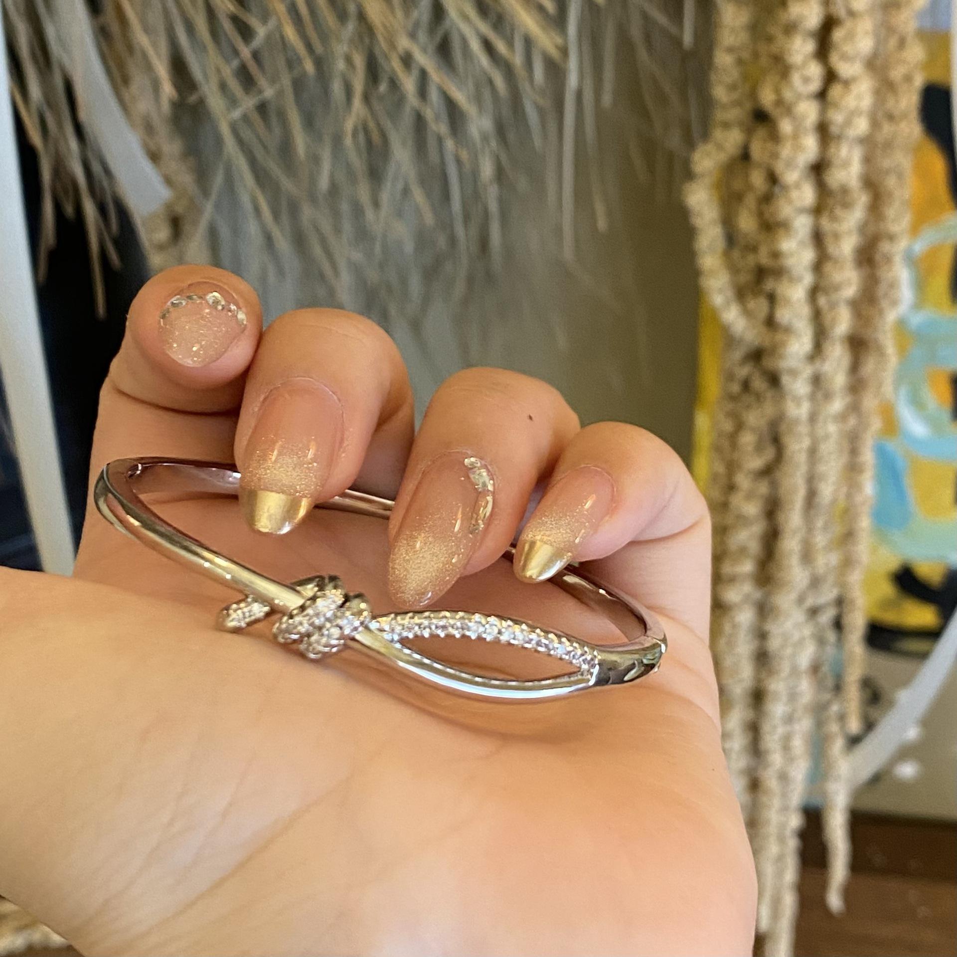 Seiko version kink bracelet light luxury bracelet full drill hollow knot bracelet