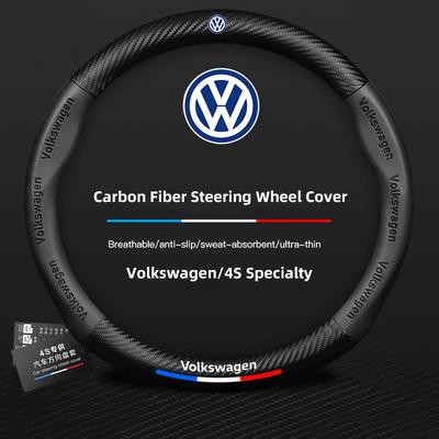 Voor VOLKSWAGEN Auto Koolstofvezel Stuurwielhoes Antislip Stuurhandvat Covers Voor VW GTI Scirocco Polo Passat Golf Tiguan Jet