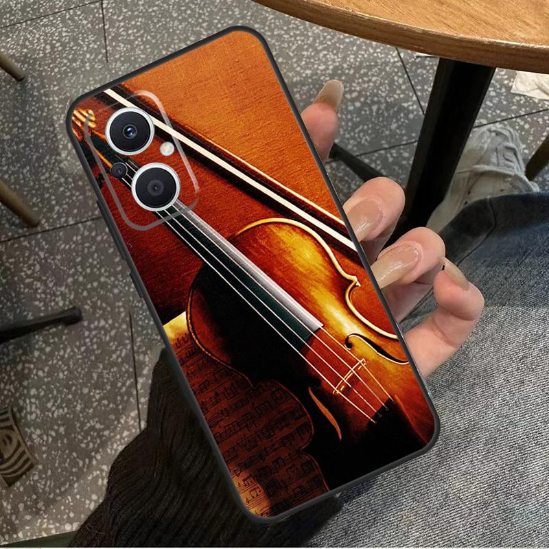 Music Violin For OPPO Reno 10 11 12 13 14 Pro 7 8 Lite 8T 11F 12F 13F 14F OPPO Find X8 X9 X5 X6 Pro Case