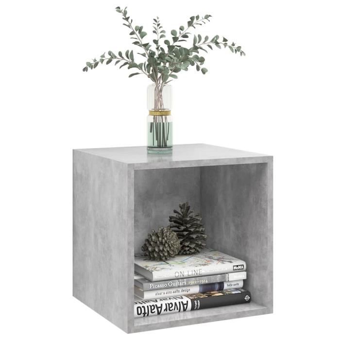 VidaXL Wall Cabinet Concrete Grey 37x37x37 Cm Chipboard