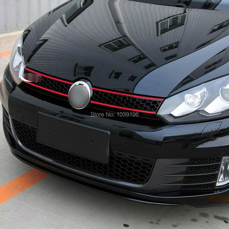 5 X Car Styling Fashion Front Grills Stickers Car Accessories Decorative Car Body Decals for Volkswagen VW Golf 6 Jetta Sagitar