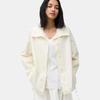 UNIQLO JW Anderson Collaboration SS24 Cotton Oversized Button-Up Long Sleeve Jacket Women jackets Off-White 467015-01