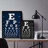 Snellen Eye Chart  Gifts Vintage Optometry Eye Chart Canvas Painting Wall Pictures Eye Doctor Art Prints Eye Clinic Decor