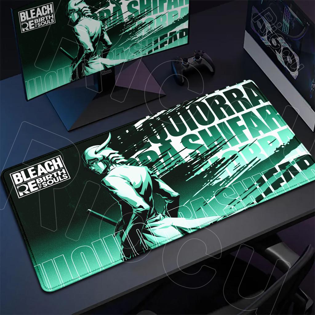 Large Gaming Mousepad Anime BLEACH Non-Slip Mouse Pad 40x90cm Computer Stitch Edge Keyboard Rug Matsumoto Rangiku Gamer Desk Mat