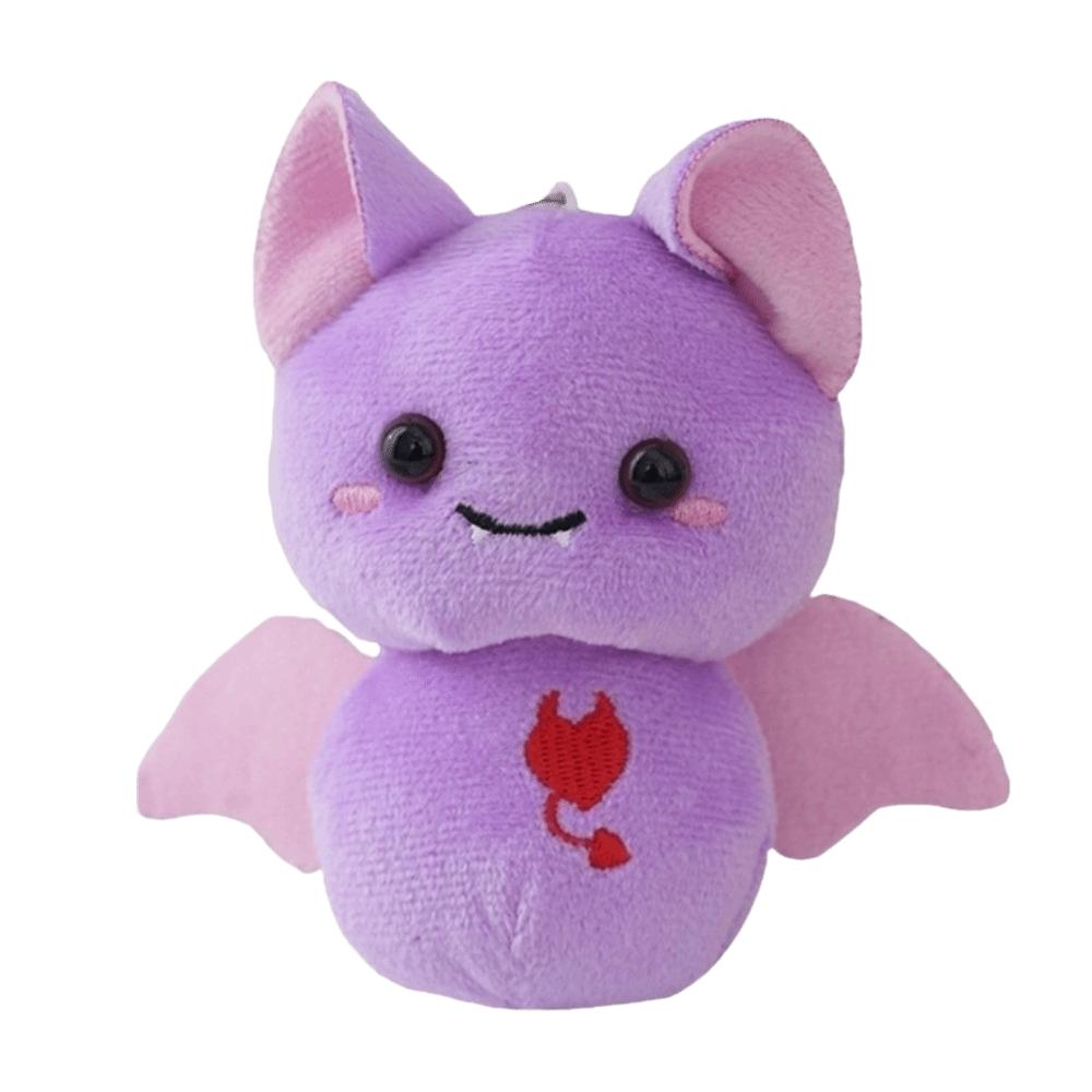 Durable Soft Halloween Bag Pendant PP Cotton Stuffed Toy Funny Bat Plush Keychain Commute
