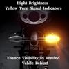 Universal Motorcycle LED Turn Signal Light ground Projector Flasher Lamp 27 Lighting Modes RGB Flowing Daytime Running Lights