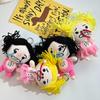 Cute Crying Girl Strongman Pendant Plush Toy Keychain Charm