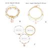 Fashionable Natural Shell Pearls Elastic Jewelry Triple Wear Neck Chain Wrist Ankle Decoration Coastal Styles Use