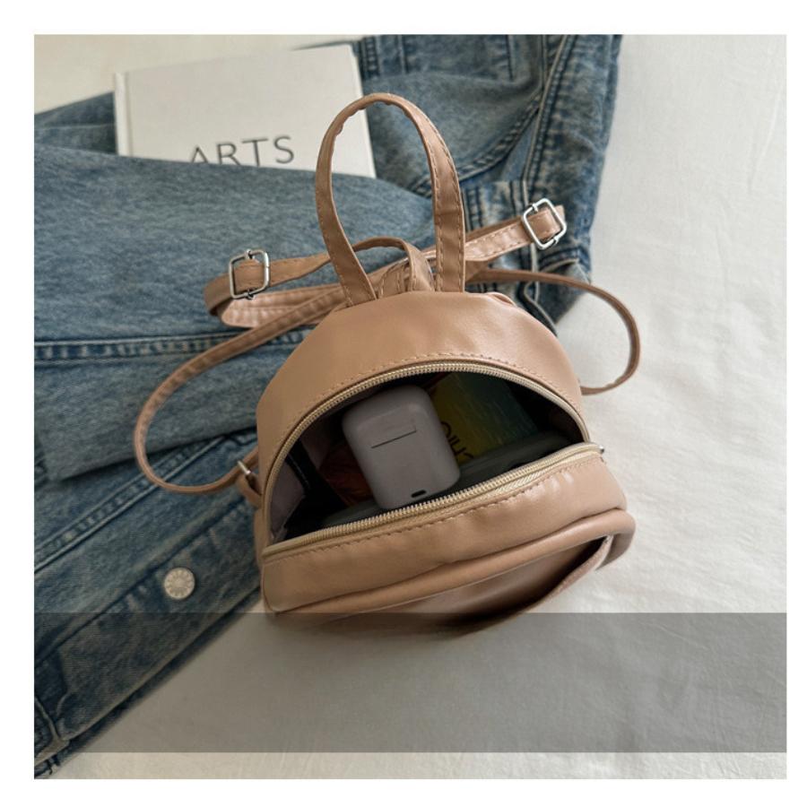 Faux Leather Toast Cat Mini Backpack for Women, Cute Kawaii School Rucksack, Trendy Small Shoulder Bag