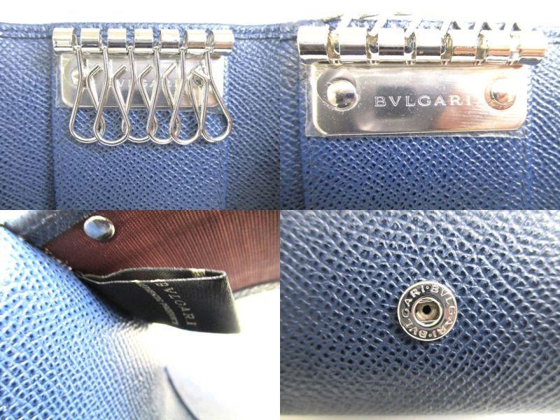 Originální pouzdra na klíče BVLGARI tmavě modrá BVLGARIBVLGARI 6 Pics #9960 Repasované