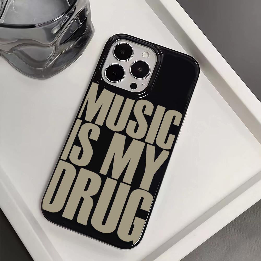 Love Music English Trendy Art Personalized Creative Phone Case For IPhone 16 15 14 13 12 11 Pro Max 7 8 Plus X XS XR Cover
