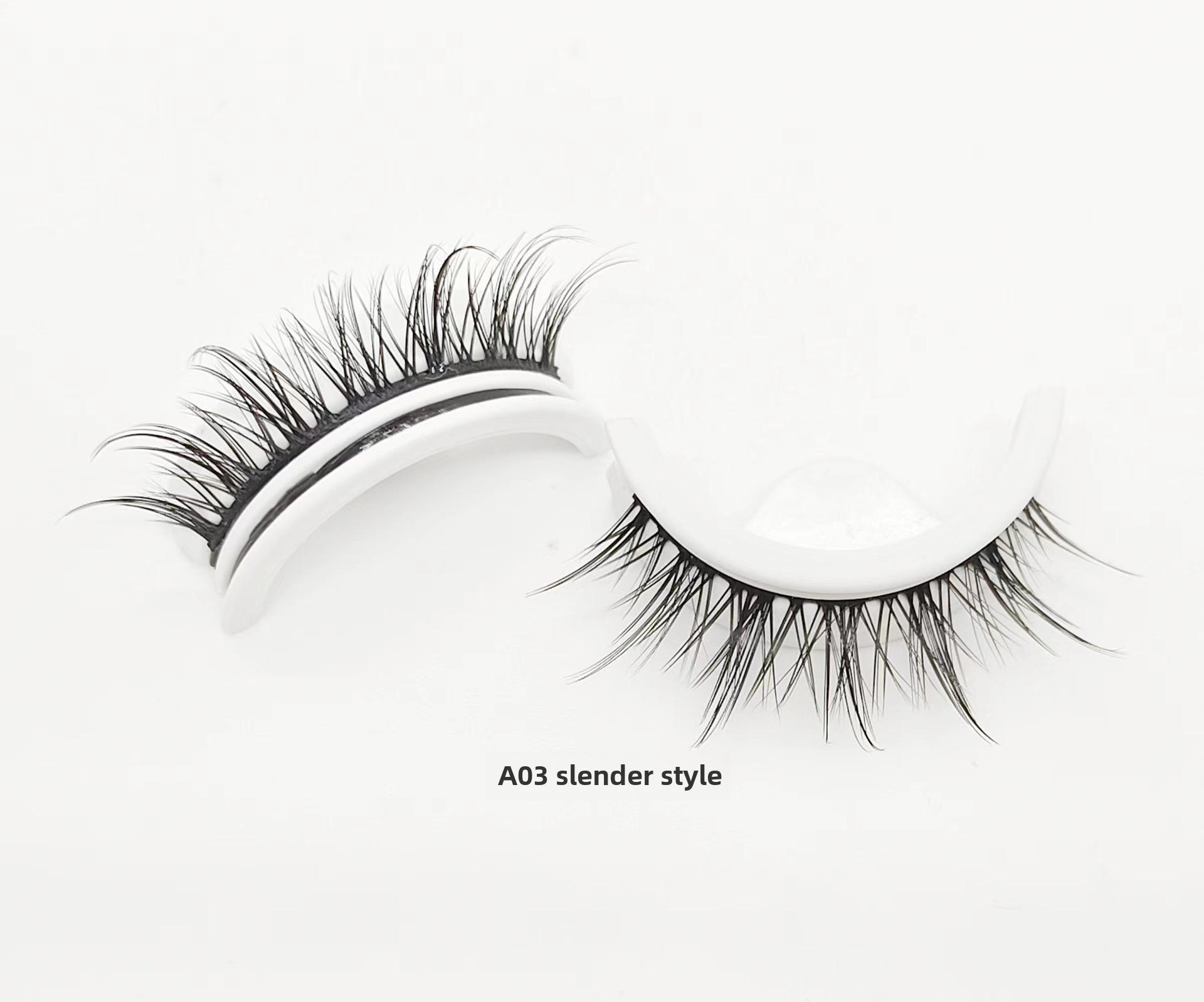 

Натуральні багаторазові самоклеючі накладні вії з кришталевою коробочкою A03 Long