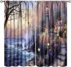 Lighthouse Curtains Vintage Sunset Ocean Island Lighthouse Nature Landscape Art Print Blackout Window Drapes for Bedroom Living