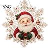 Acrylic Snowman Pendant Decorations Christmas with Metal Chain, Double-sided Printed 2D Snowflake Romantic Winter Seasonal Pendant, Wall Window