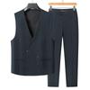 Men's Plus Size Double-Breasted Tuxedo Set with Peak Lapel - Wedding Three-Piece Suit