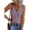 Sommer neues Damen Strickweste mit Brusttasche einfarbig V-Ausschnitt ärmelloses Top
