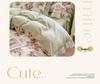 Fairy-Style Cotton Ruffled Bed Skirt & Pastoral Duvet Cover Set