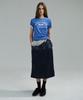 Aubeuawo Putty Satin Skirt (Navy)
